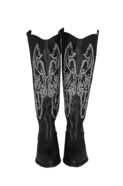 Bota Vaquera Larga Aplicaciones