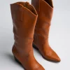 Bota vaquera larga gamuza