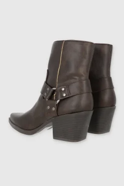 Bota vaquera tiras hebilla aro