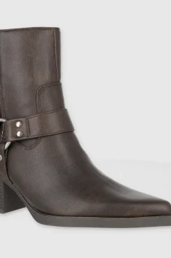 Bota vaquera tiras hebilla aro