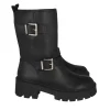 Botas biker hebilla doble
