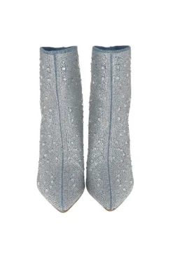 Botin denim brillos