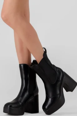 Botín chelsea tacón plataforma