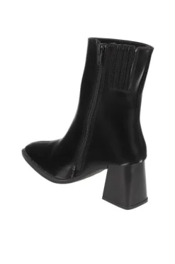 Botín efecto piel costura liso