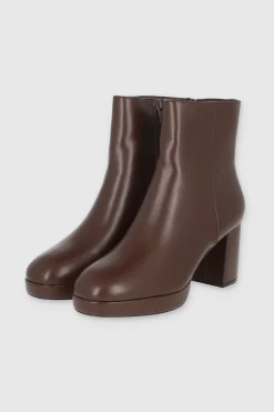 Botín Efecto Piel Tacón Ancho