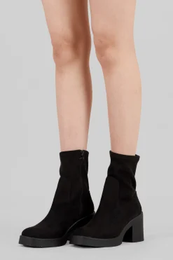 Botín elástico corte efecto gamuza