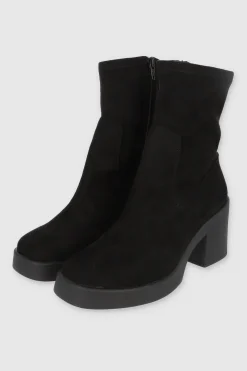 Botín elástico corte efecto gamuza