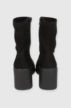 Botín elástico corte efecto gamuza