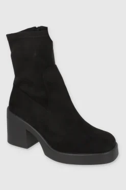 Botín elástico corte efecto gamuza