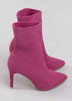 Botín midi tejido estrecho