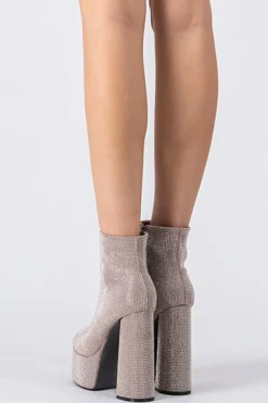 Botín plataforma brillos