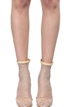 Botín pointy red brillos