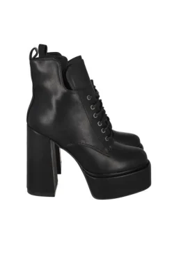 Botín tacón plataforma agujetas