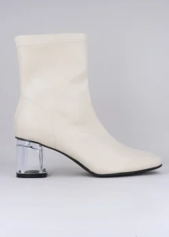 Botín tacón transparente