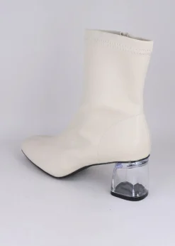 Botín tacón transparente