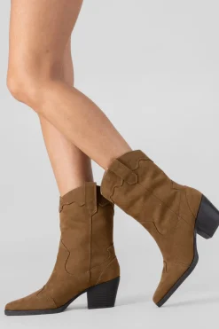 Botín vaquero pespunte punta