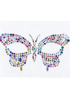 Brillos faciales mariposa milticolor