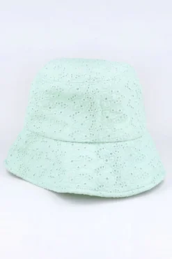 Bucket hat bordado flores brillo