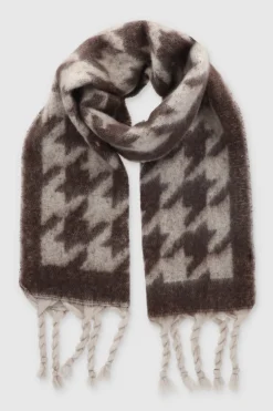 Bufanda tejido suave pata gallo