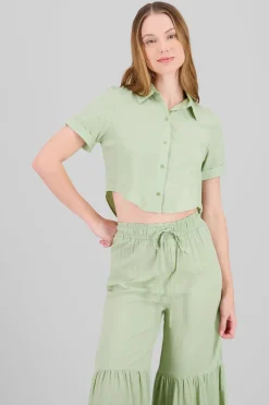 Camisa botones manga corta