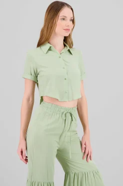 Camisa botones manga corta