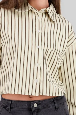 Camisa corta estampado rayas