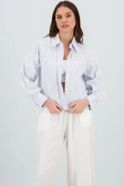 Camisa crop bordado