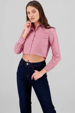 Camisa Crop Doble Bolsillo