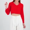 Camisa Crop Escote