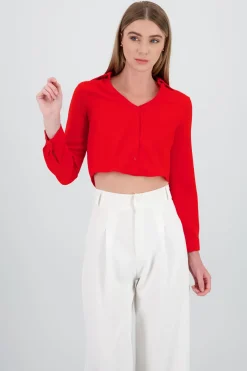 Camisa Crop Escote