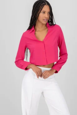 Camisa Crop Escote