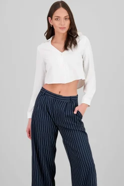 Camisa Crop Escote