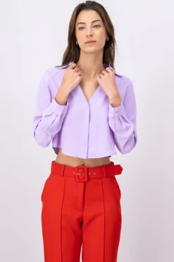 Camisa Crop Escote