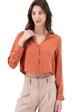 Camisa Crop Escote