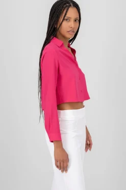 Camisa Crop Escote