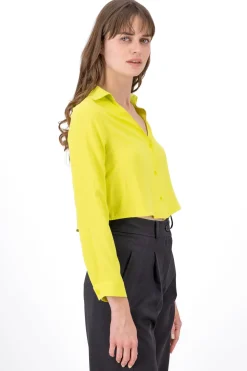 Camisa Crop Escote