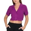 Camisa crop lisa