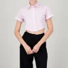 Camisa crop manga corta