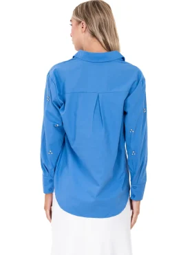 Camisa cuello solapa brillos