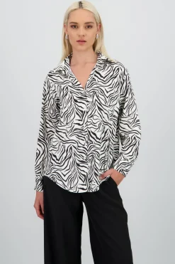 Camisa fluida animal print