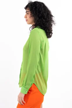 Camisa lisa fluida mesh