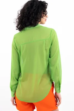 Camisa lisa fluida mesh