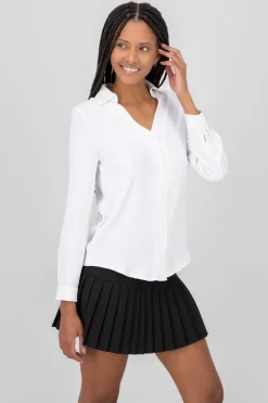 Camisa lisa larga manga larga