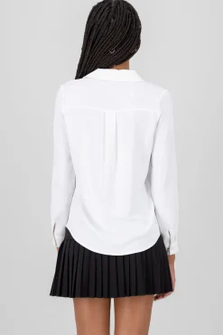 Camisa lisa larga manga larga