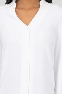 Camisa lisa larga manga larga