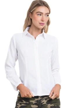 Camisa lisa manga larga