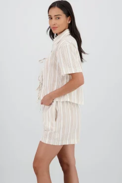 Camisa manga corta detalle moños