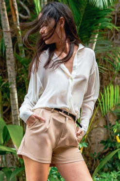 Camisa manga larga detalle bordado Hypsters