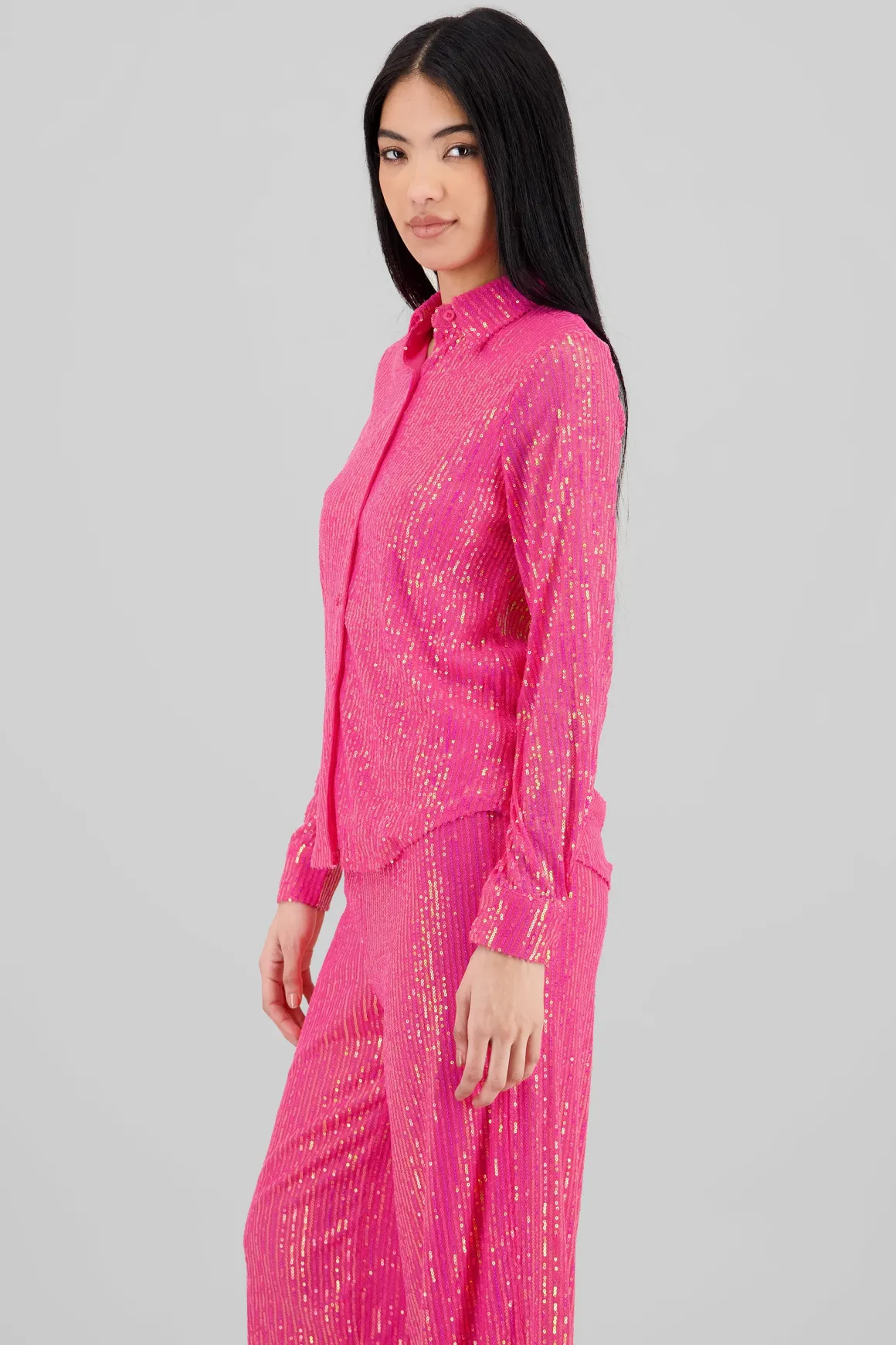 Camisa manga larga lentejuelas