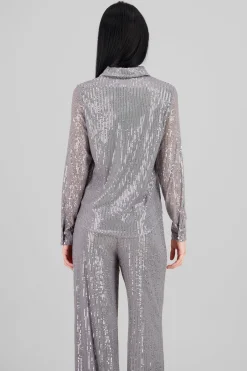 Camisa manga larga lentejuelas